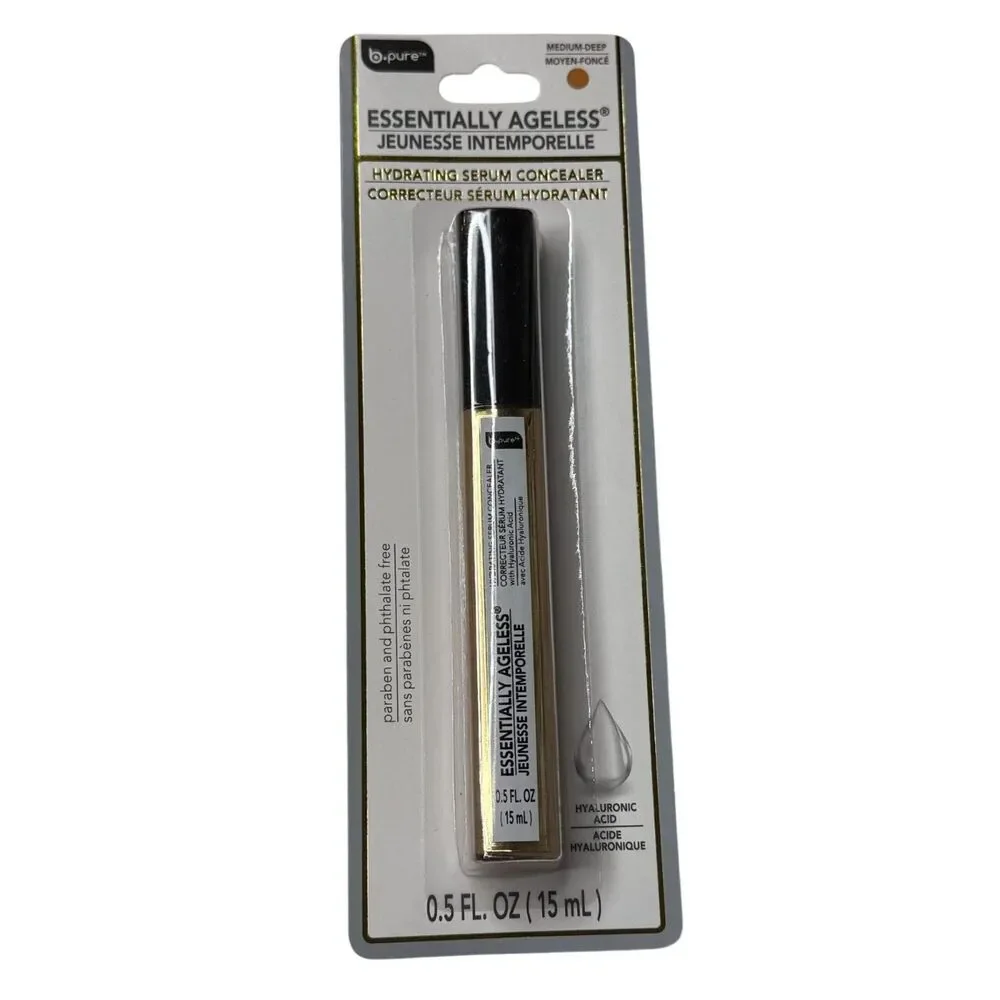 b.pure Essentially Ageless Hydrating Serum Concealer Medium-Deep 0.5 fl oz NEW